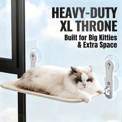 Cat Window Hammock with Suction Cups Hanging Bed for Windowsill Bedside Sunbathing Pet Bed for Cats
