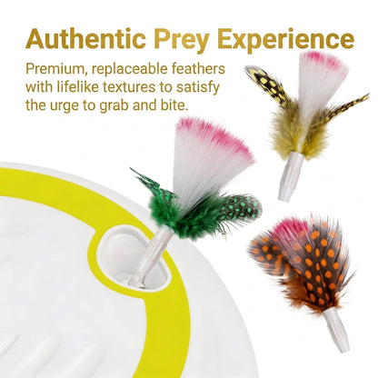 Cat Toy Interactive Automatic Feather Mice Toy 6 Holes No Touch Sensor Electric Intelligent Entertainment for Cats