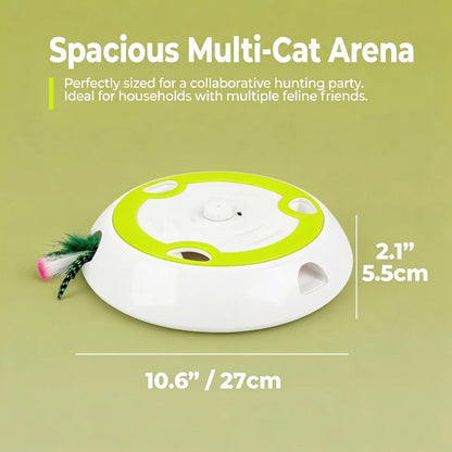 Cat Toy Interactive Automatic Feather Mice Toy 6 Holes No Touch Sensor Electric Intelligent Entertainment for Cats
