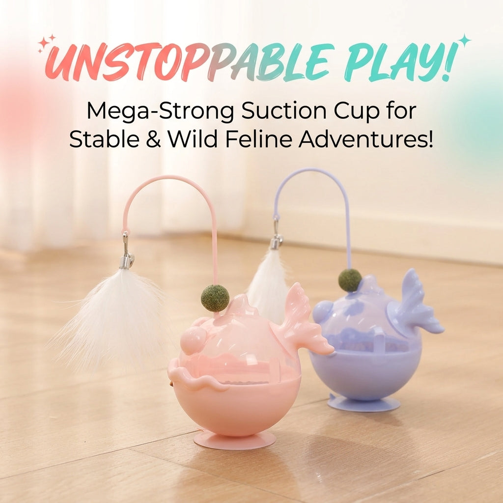 Cat Interactive Toy Anglerfish Treat Dispenser Catnip Tumbler