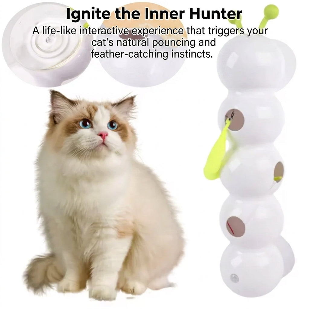 Interactive Cat Toy Motion Activated Teasing Cat Toy Rechargeable Automatic Cat Toy for Indoor Cats Plastic Toys