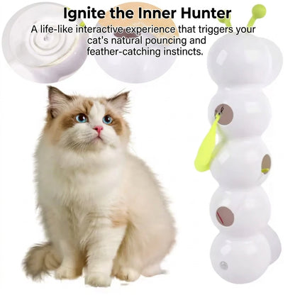 Interactive Cat Toy Motion Activated Teasing Cat Toy Rechargeable Automatic Cat Toy for Indoor Cats Plastic Toys