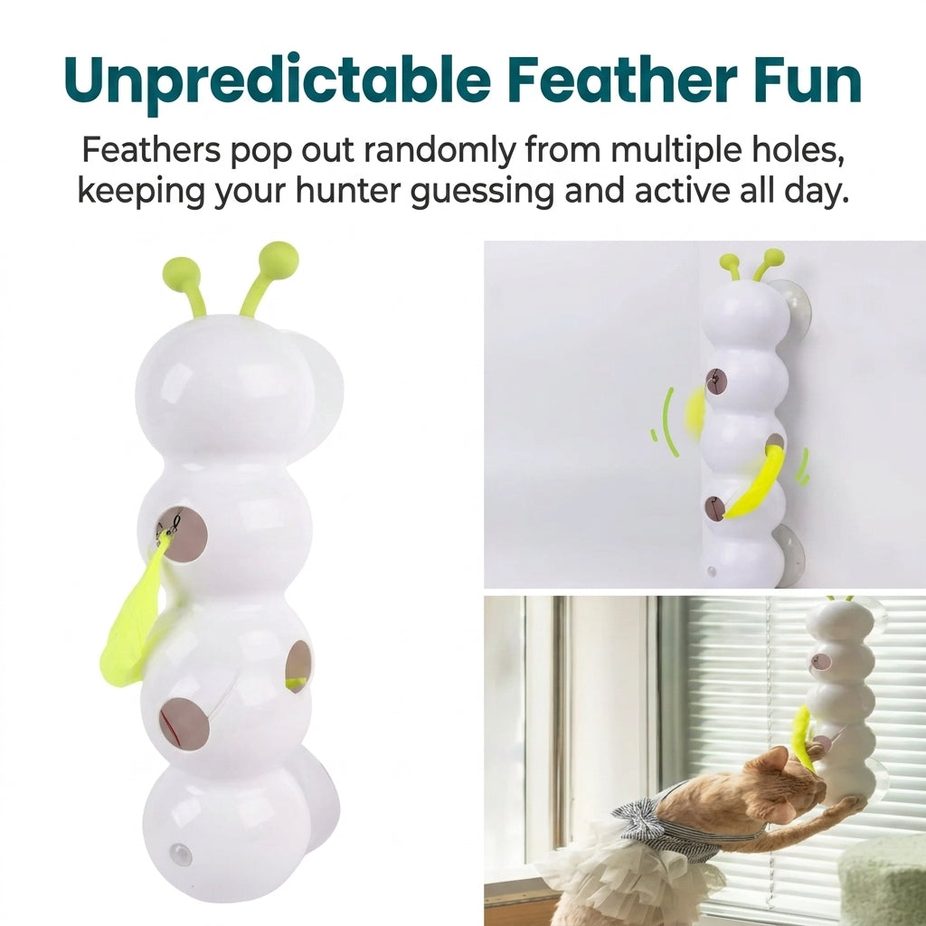 Interactive Cat Toy Motion Activated Teasing Cat Toy Rechargeable Automatic Cat Toy for Indoor Cats Plastic Toys
