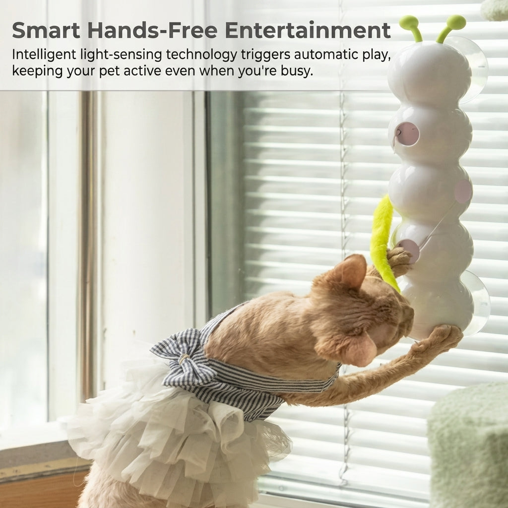 Interactive Cat Toy Motion Activated Teasing Cat Toy Rechargeable Automatic Cat Toy for Indoor Cats Plastic Toys