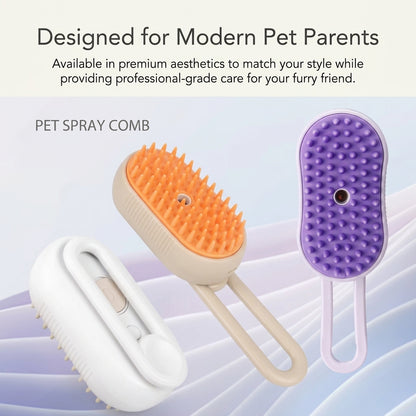 Cat and Dog Steam Brush Pet Grooming Tool Hair Shedding 3 in 1 Massage Combs Steam Brush