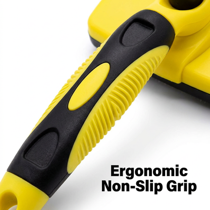 Self-Cleaning Slicker Brush for Dogs & Cats Professional Pet Grooming Tool & Deshedding Comb for Long & Short Hair Pets