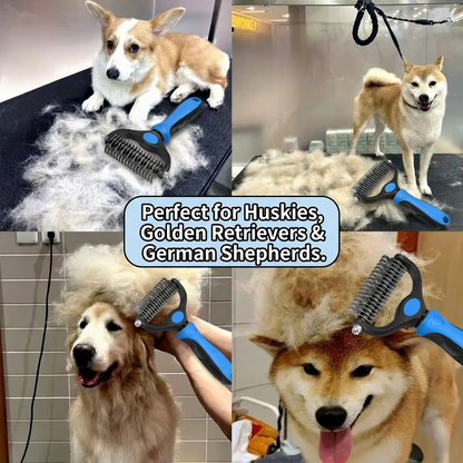 7 in 1 Pet Grooming Kits Dog&Cat Comb Deshedding Brush Nail Clipper with File Bath Brush Premium Pet Supplies