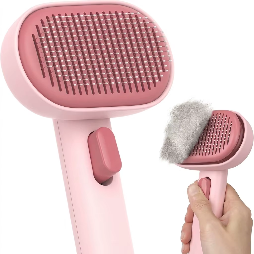 Cat Brush for Shedding & Grooming Indoor Cat Comb for Long/Short Haired Cats Kitten Rabbit Massage Loose Fur Remover