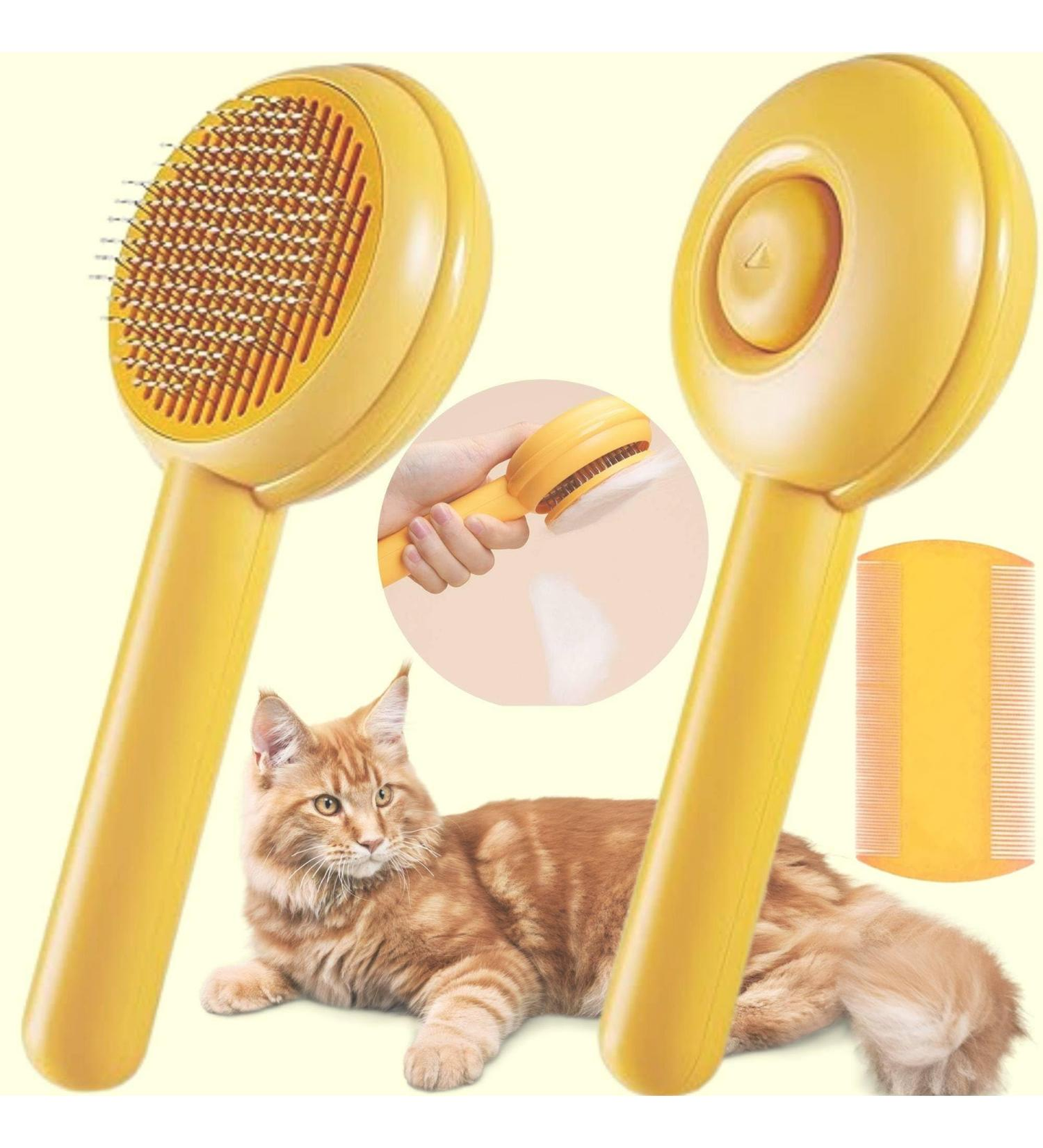 Grooming Needle Brush & Massage Comb for Cat and Dog Bark&Paw Lab