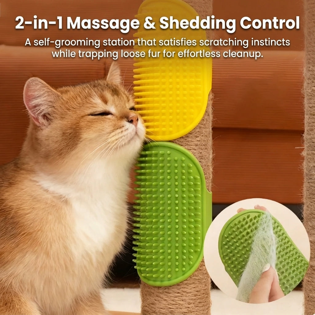 Cat Scratching Post for Wall/Corner/Table Leg - Silicone Adjustable Strap Self-Amusing Anti-Boredom Itch Relief Pet Essential