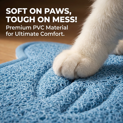 Claw-Shaped PVC Cat Litter Mat - Non-Slip Pet Pad