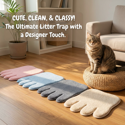 Claw-Shaped PVC Cat Litter Mat - Non-Slip Pet Pad