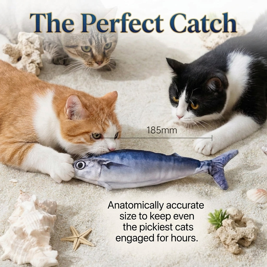 Interactive Wiggly Fish Cat Toy Bowlift