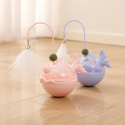 Cat Interactive Toy Anglerfish Treat Dispenser Catnip Tumbler