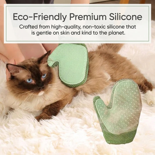 2-in-1 Cat Grooming Glove Make Coat Care a Pleasure