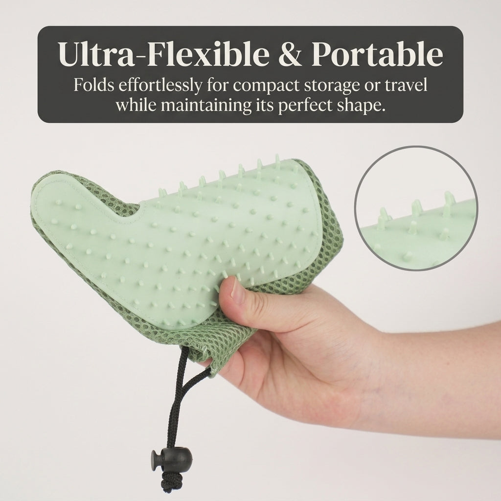 2-in-1 Cat Grooming Glove Make Coat Care a Pleasure