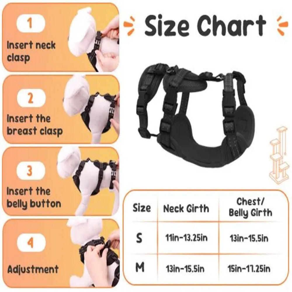 Escape Proof Cat Harness & Leash Set Bark&Paw Lab