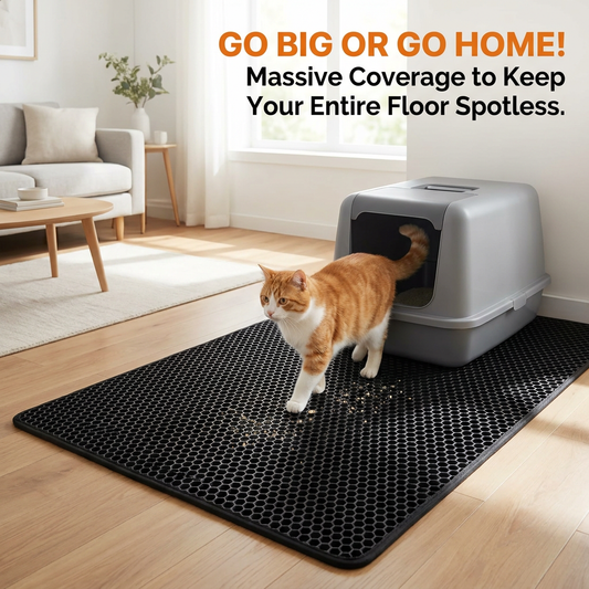 Extra Large Cat Litter Mat Anti-spill EAV Litter Box Mat Double Layer Sand Trapping Pad