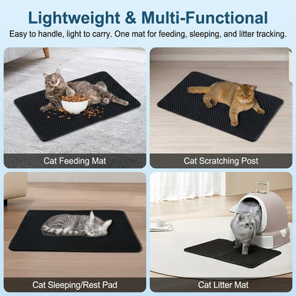 Cat Litter Mat Double Layer Waterproof Urine Proof Trapping Mat