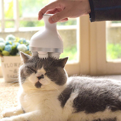 Electric Head Massager Scalp Body Shoulder Neck Pet Cat Dog Massage Bark&Paw Lab