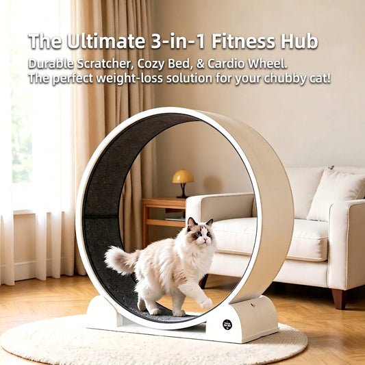 Smart Digital Display ABS Cat Treadmill Pet Toy Cat Running Silent Exercise Wheel Fitness & Sports Cat Tree