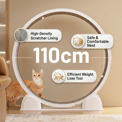 Smart Digital Display ABS Cat Treadmill Pet Toy Cat Running Silent Exercise Wheel Fitness & Sports Cat Tree