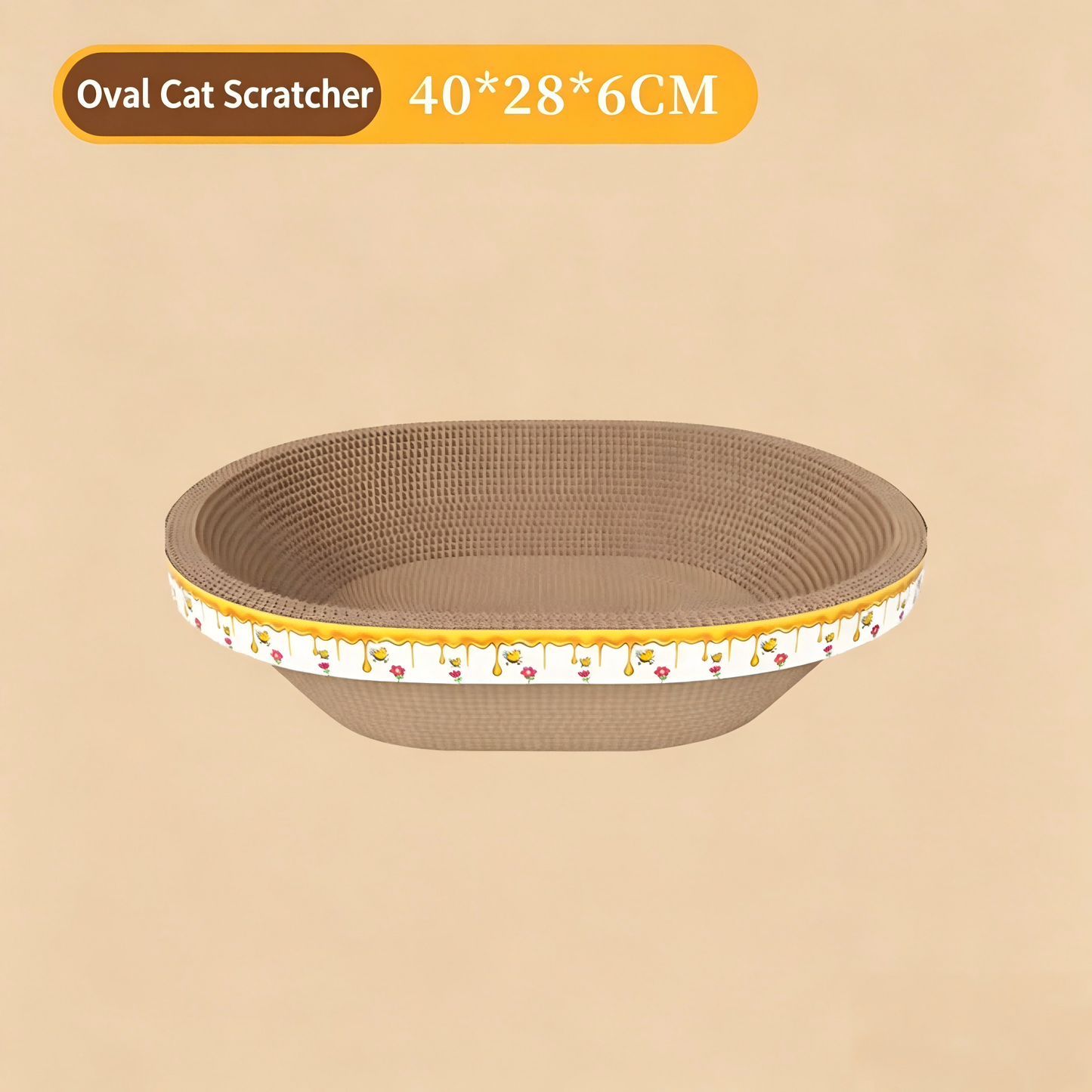 All-in-One Cat Scratcher & Cat Bed Large Vertical Corrugated Cat Scratching Board Durable Scratch-Resistant No Lint Cat Toy