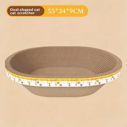All-in-One Cat Scratcher & Cat Bed Large Vertical Corrugated Cat Scratching Board Durable Scratch-Resistant No Lint Cat Toy