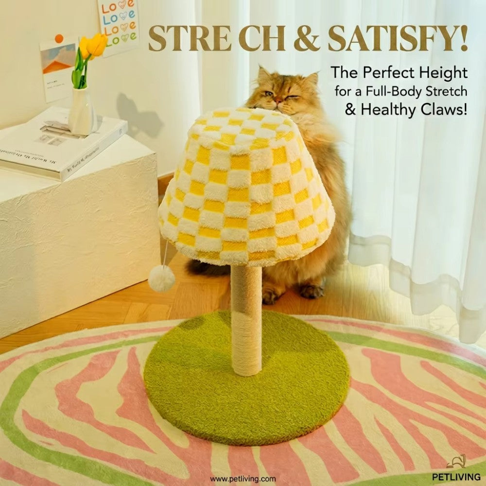 Premium Lamp-Style Cat Scratching Post Vertical Mini Scratcher No Shed Durable Claw Care Funny Interactive Cat Toy