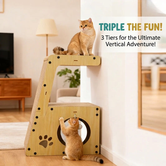 Vertical Corrugated Scratcher Cat Bed Anti Sofa Scratch Toy For Kitten