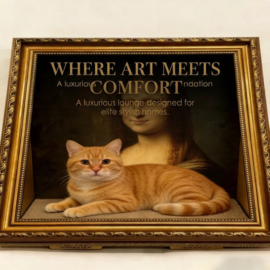 Artistic Style Oil Painting Cat Scratcher