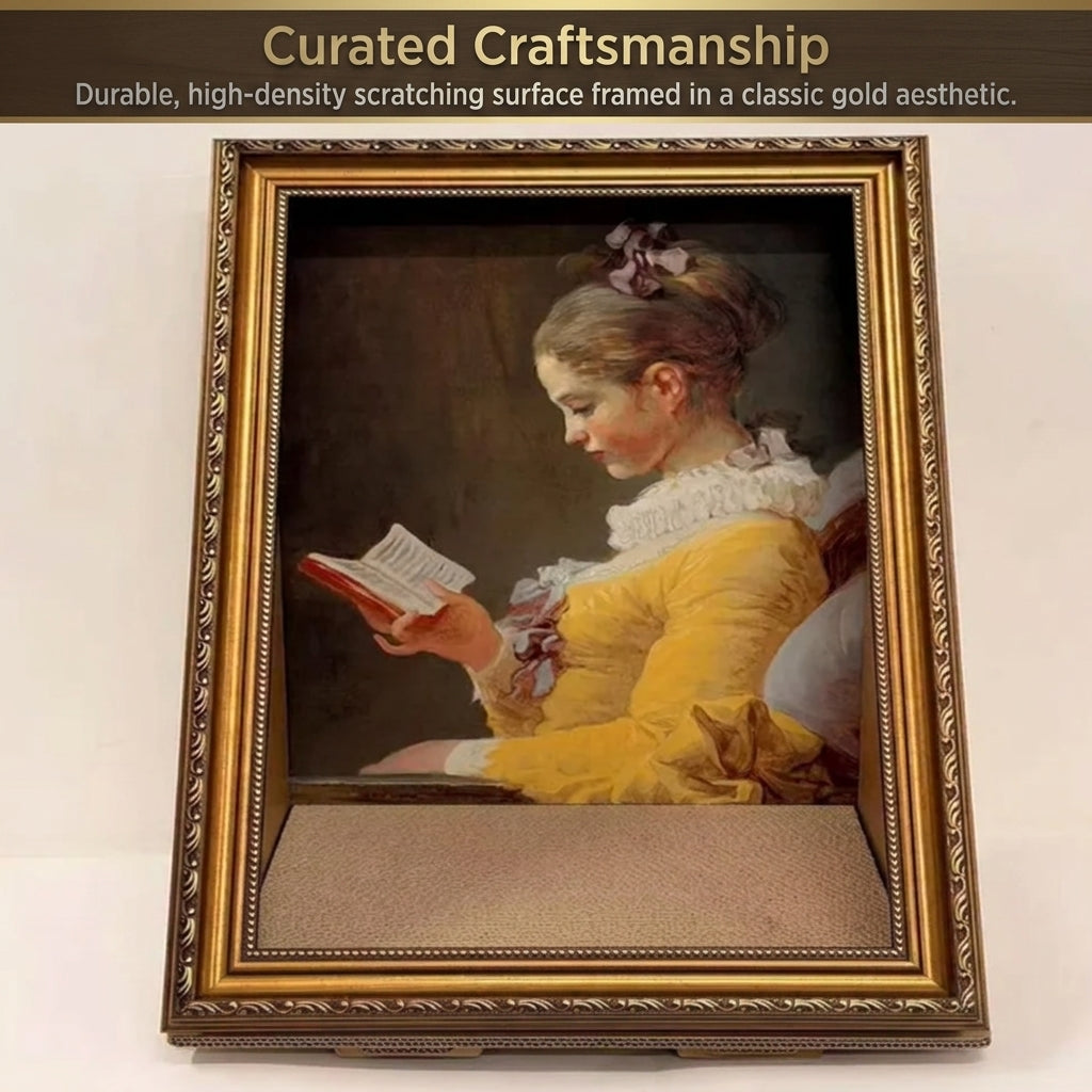 Artistic Style Oil Painting Cat Scratcher