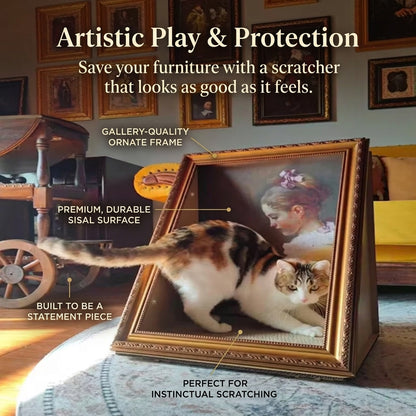 Artistic Style Oil Painting Cat Scratcher
