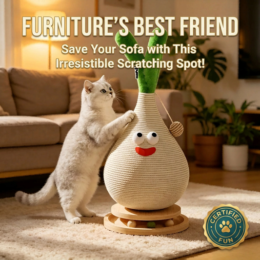 Sisal Garlic Cat Scratcher Bed No Shedding Integrated Sofa Lounge Vertical Large Claw Pad Toy