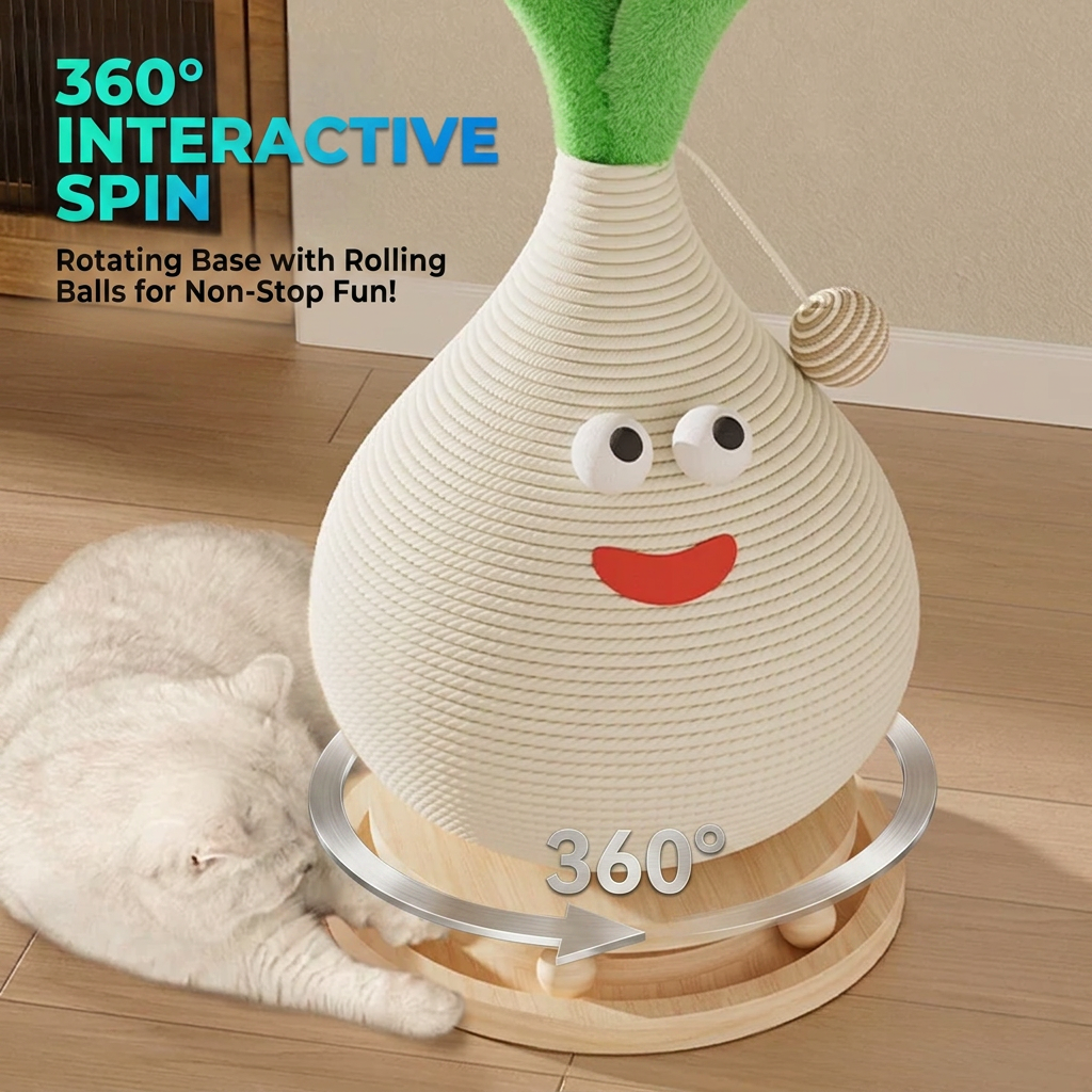 Sisal Garlic Cat Scratcher Bed No Shedding Integrated Sofa Lounge Vertical Large Claw Pad Toy