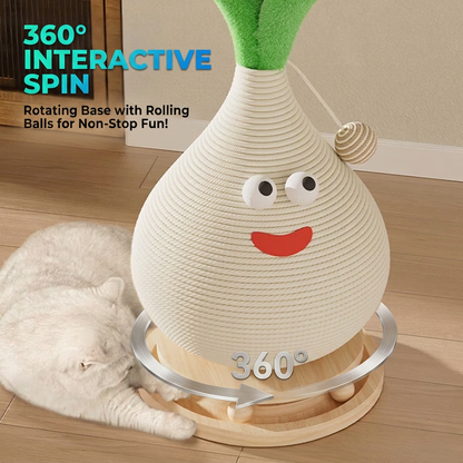 Sisal Garlic Cat Scratcher Bed No Shedding Integrated Sofa Lounge Vertical Large Claw Pad Toy