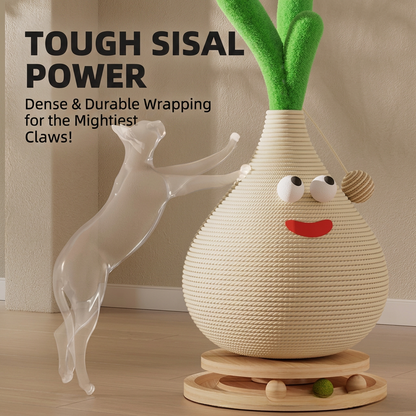 Sisal Garlic Cat Scratcher Bed No Shedding Integrated Sofa Lounge Vertical Large Claw Pad Toy