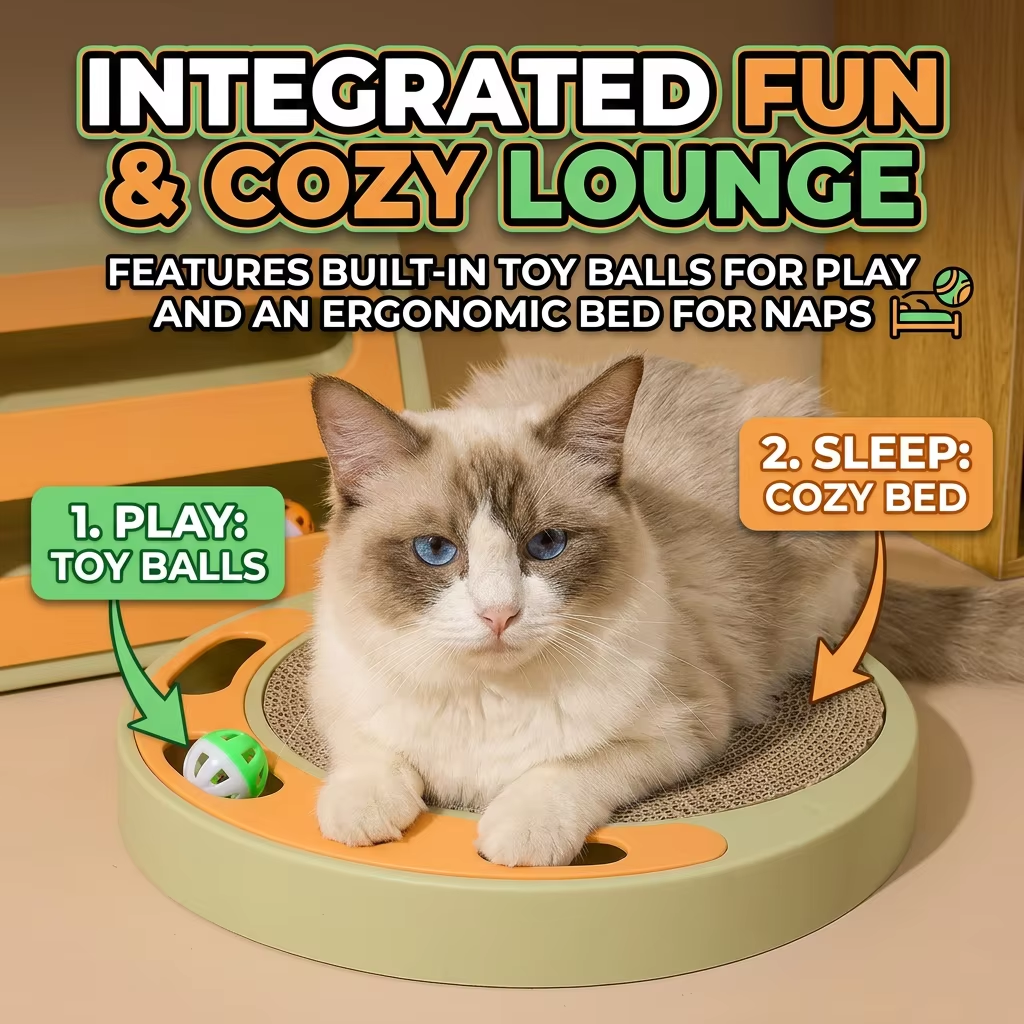 Durable L-Shape Vertical Wall-Mounted Cat Scratcher