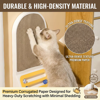 Durable L-Shape Vertical Wall-Mounted Cat Scratcher