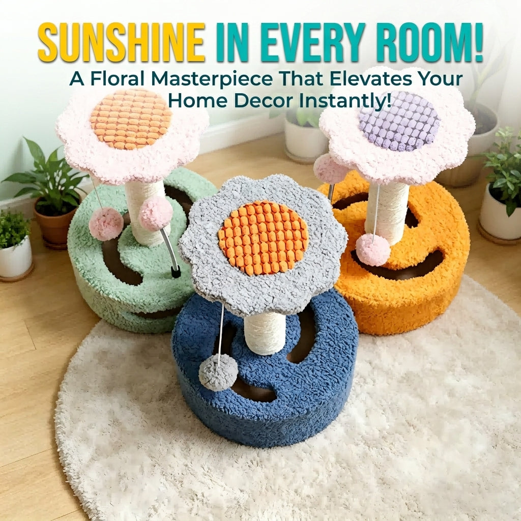 Sunflower Sisal Cat Scratching Post Lovely Cat Tree Toy