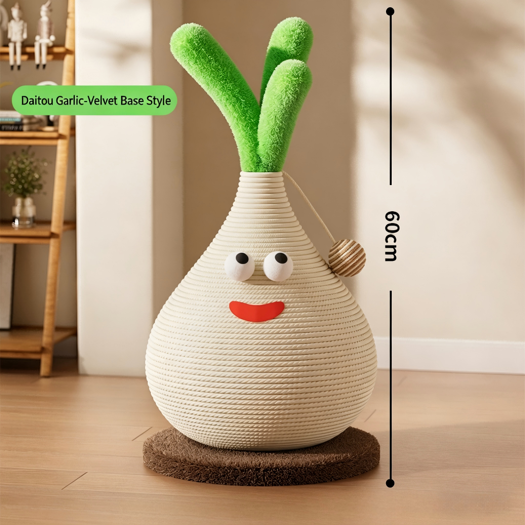 Sisal Garlic Cat Scratcher Bed No Shedding Integrated Sofa Lounge Vertical Large Claw Pad Toy