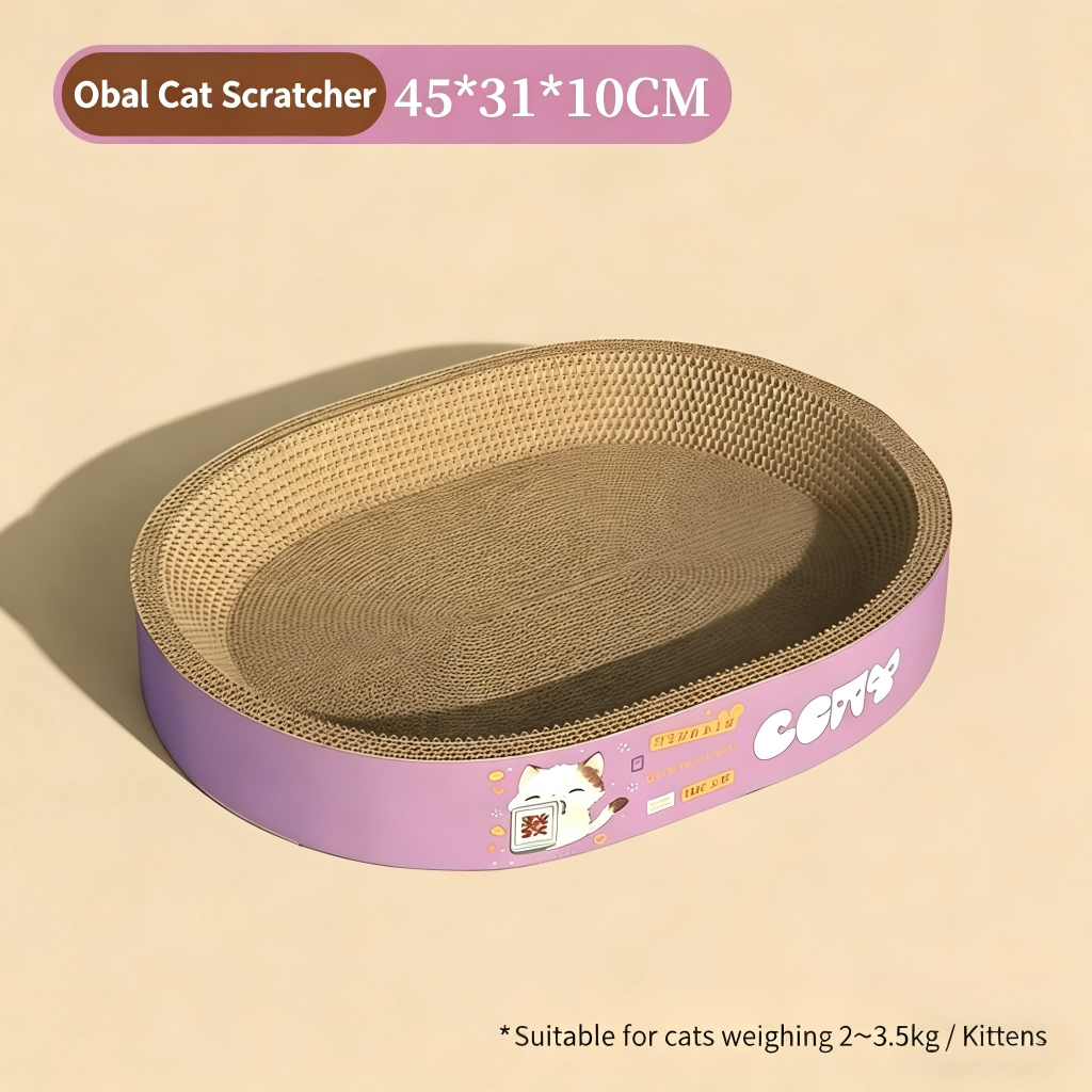 All-in-One Cat Scratcher & Cat Bed Large Vertical Corrugated Cat Scratching Board Durable Scratch-Resistant No Lint Cat Toy