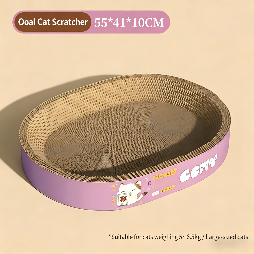 All-in-One Cat Scratcher & Cat Bed Large Vertical Corrugated Cat Scratching Board Durable Scratch-Resistant No Lint Cat Toy
