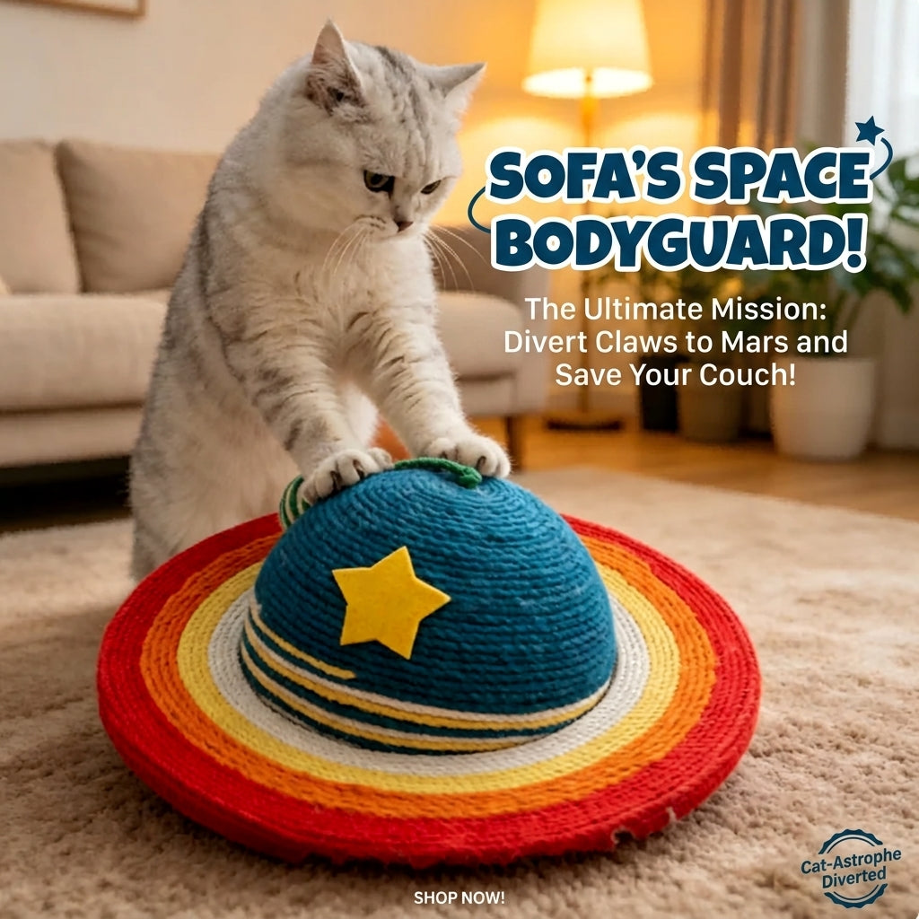 Extra Large Sisal Cat Scratching Ball & Board Durable Non-Shedding Vertical Cat Scratcher