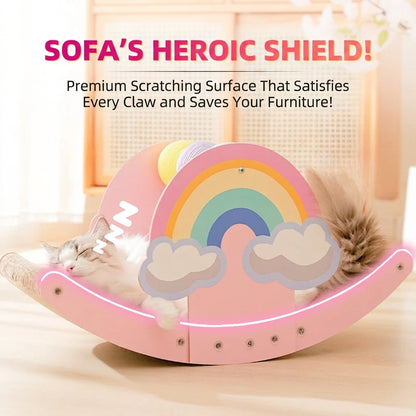 Rainbow Cat Scratching Board Wear Resistant Cat Nest Toy