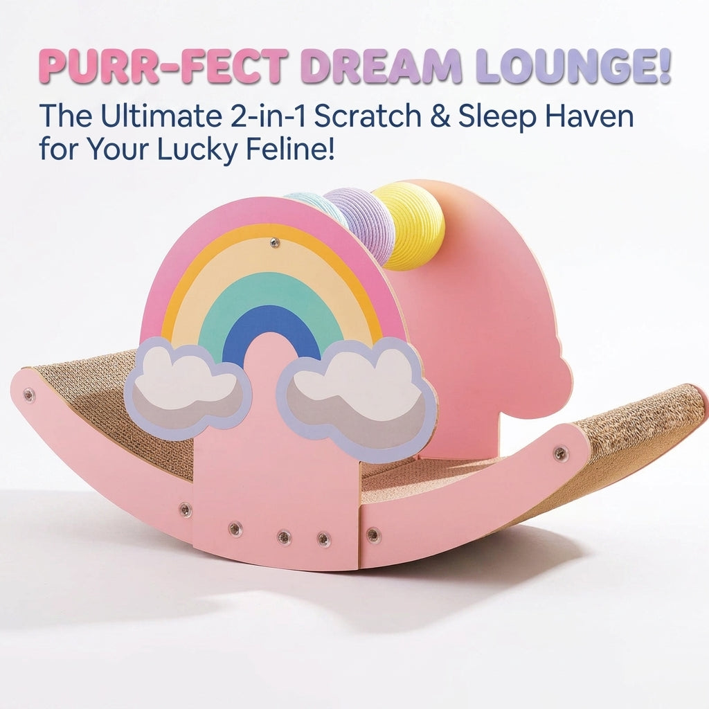 Rainbow Cat Scratching Board Wear Resistant Cat Nest Toy