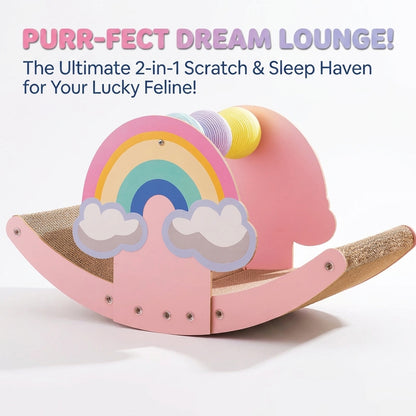 Rainbow Cat Scratching Board Wear Resistant Cat Nest Toy