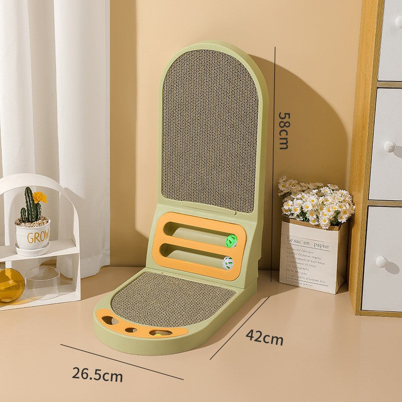 Durable L-Shape Vertical Wall-Mounted Cat Scratcher