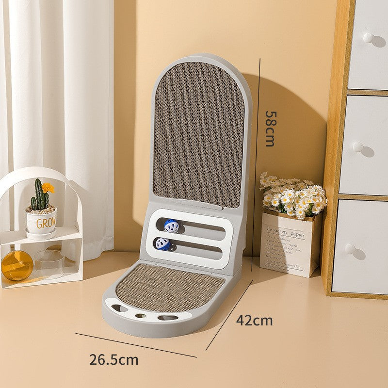 Durable L-Shape Vertical Wall-Mounted Cat Scratcher
