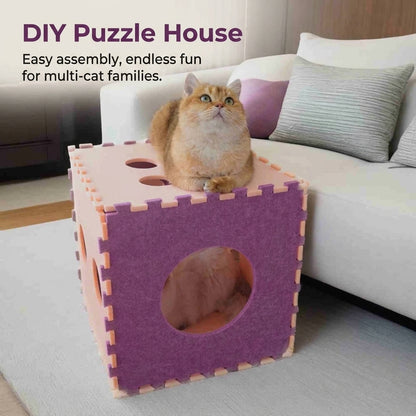 2-in-1 Cat Scratcher Bed Durable & Scratch-Proof All-Season Cat Bed with Self-Play Toy